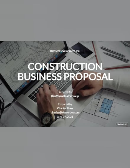 construction business proposal template