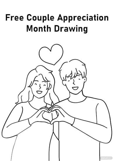 couple appreciation month drawing