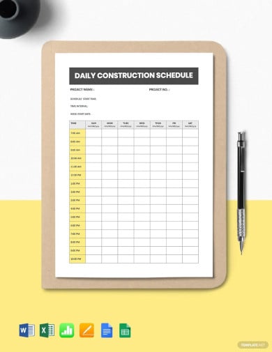 daily-construction-schedule-template