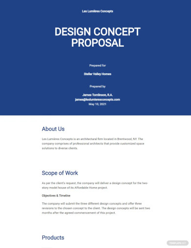 design concept proposal template