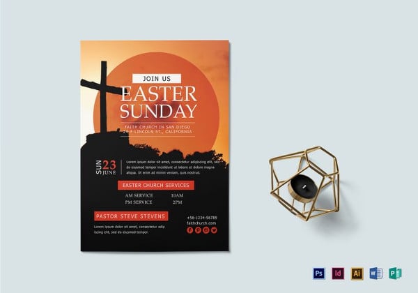easter sunday flyer template