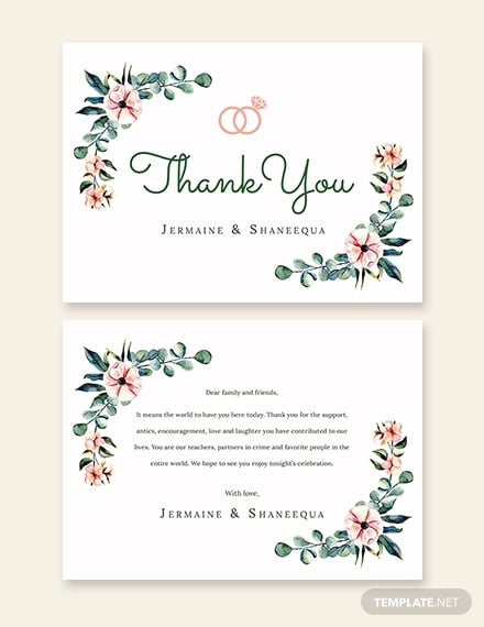 engagement thank you card template