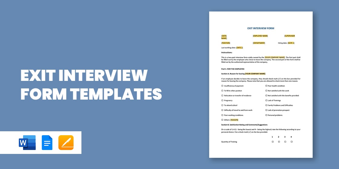 Exit Interview Form - 12+ PDF, Word Documents Download