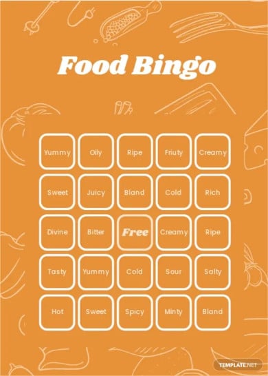 bingo card template excel