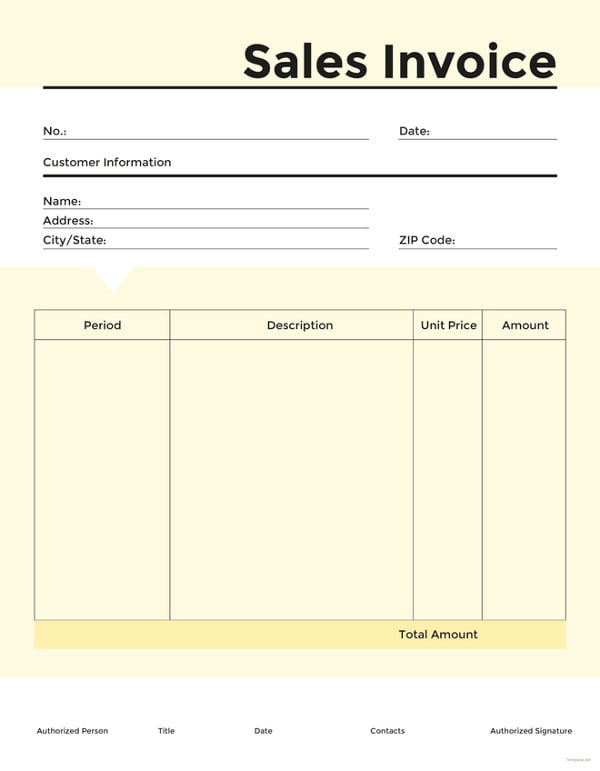 free commercial sales invoice template