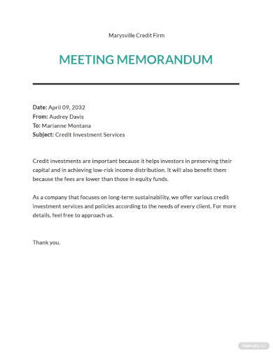 14+ Investment Memo Templates in PDF | Google Docs | MS Word | Pages ...