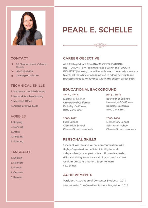 basic high school resume template