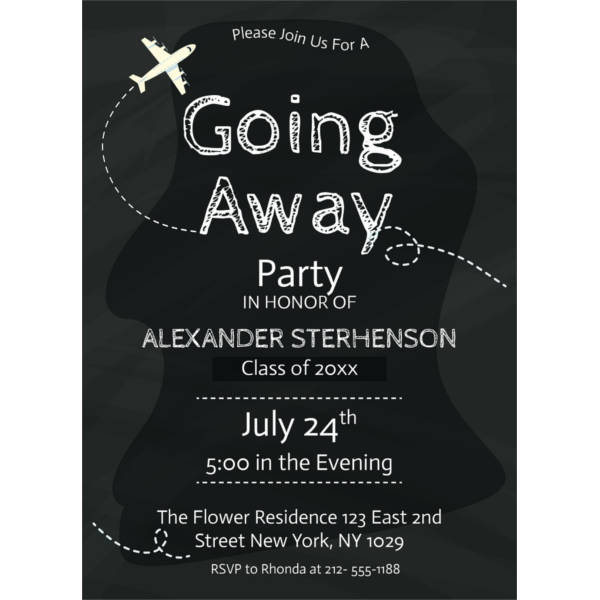 free printable going away party invitation template