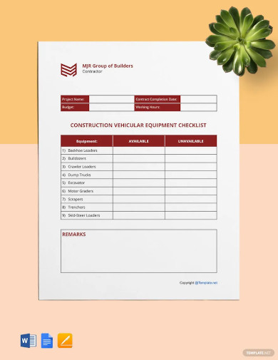 Construction Checklist Template - 45+ Free Word, PDF Documents Download