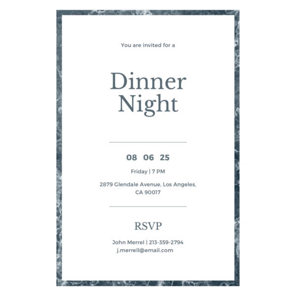 free sample dinner invitation template