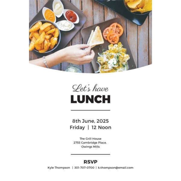 free simple lunch invitation template