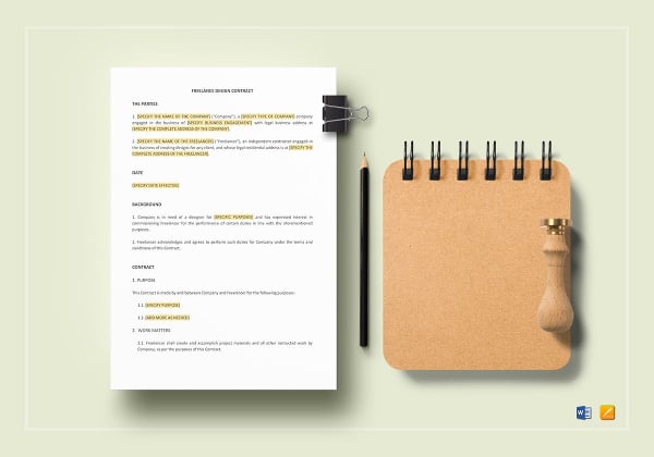 freelance design contract template