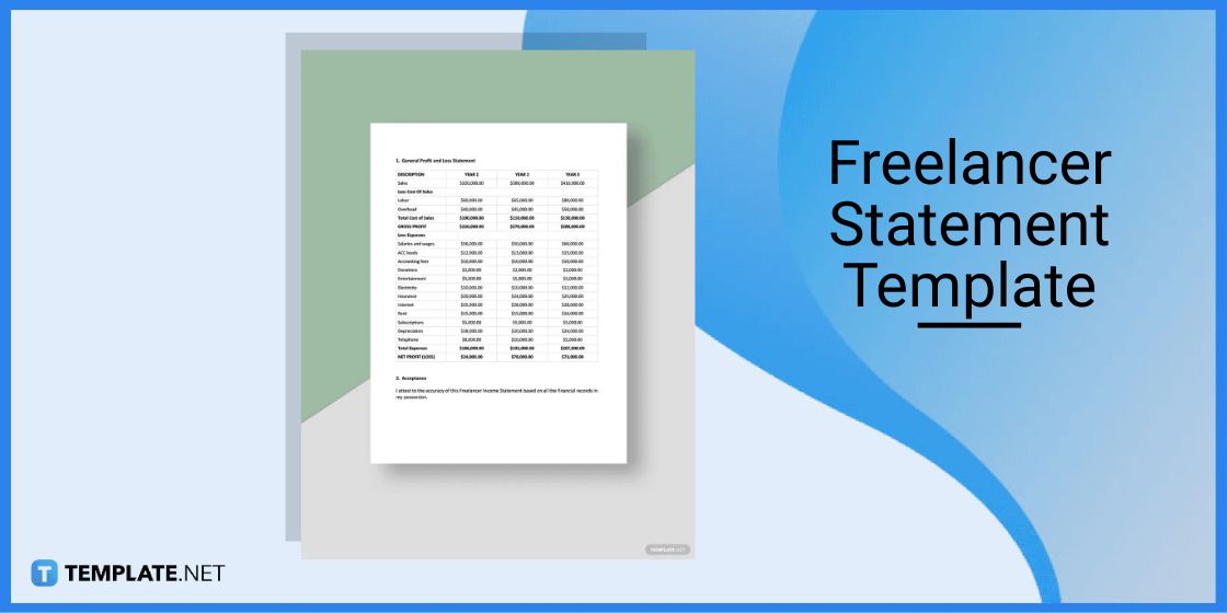 freelancer statement template
