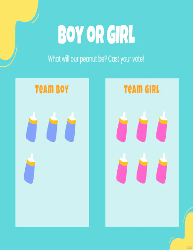 gender reveal tally chart