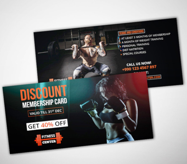 gym discount voucher template