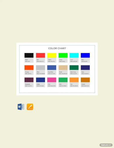 HTML Color Chart - 4+ PDF Documents Download