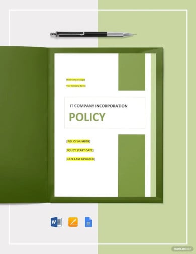 it company incorporation guidelines template
