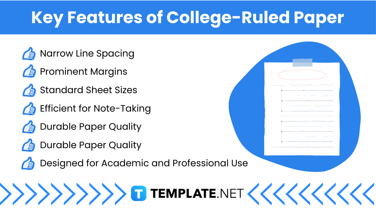 key features of college ruled paper