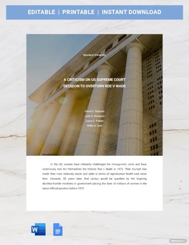 legal research paper template