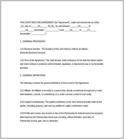 contract agreement between two parties template