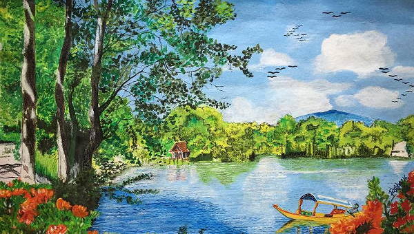 🏞️🌴Beautiful Natural scenery🏞️🌴 Scenery🏡🏕 Pen Drawing✍✍ My Life Art❤❤  #🏞️🌴Beautiful Natural scenery🏞️🌴 #Scenery Drawing ##love scenery # scenery# ghar #pahad # nadi # scenery #❤️ सीनरी वालपेपर 💖 video @rt Komal  - ShareChat -