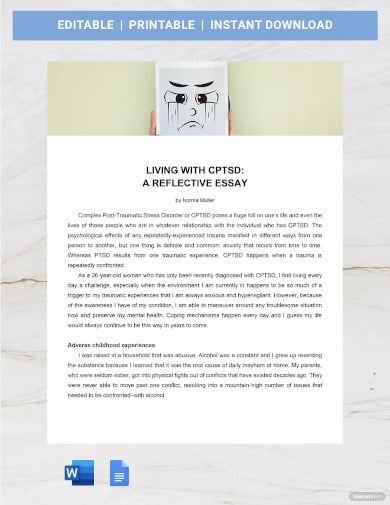 personal reflective essay template