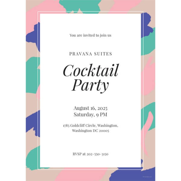 printable cocktail party invitation template