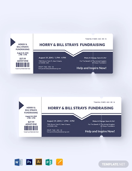 56+ Printable Ticket Templates - PSD, AI, Word