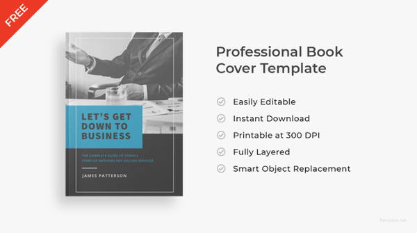 professional book cover template to edit