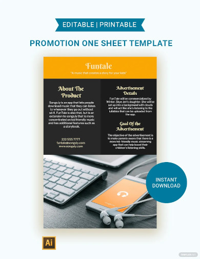 promotion one sheet template