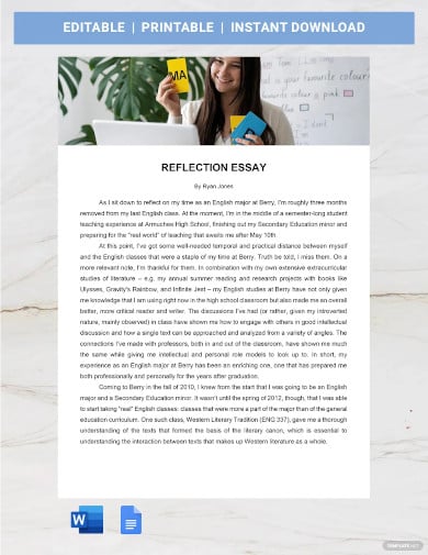 Reflective Essay Template - 18+ Free Word, PDF Documents Download