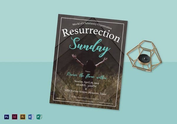 resurrection sunday flyer template