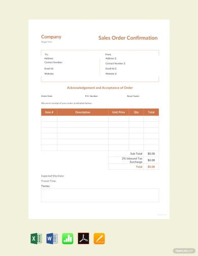 sales order confirmation template