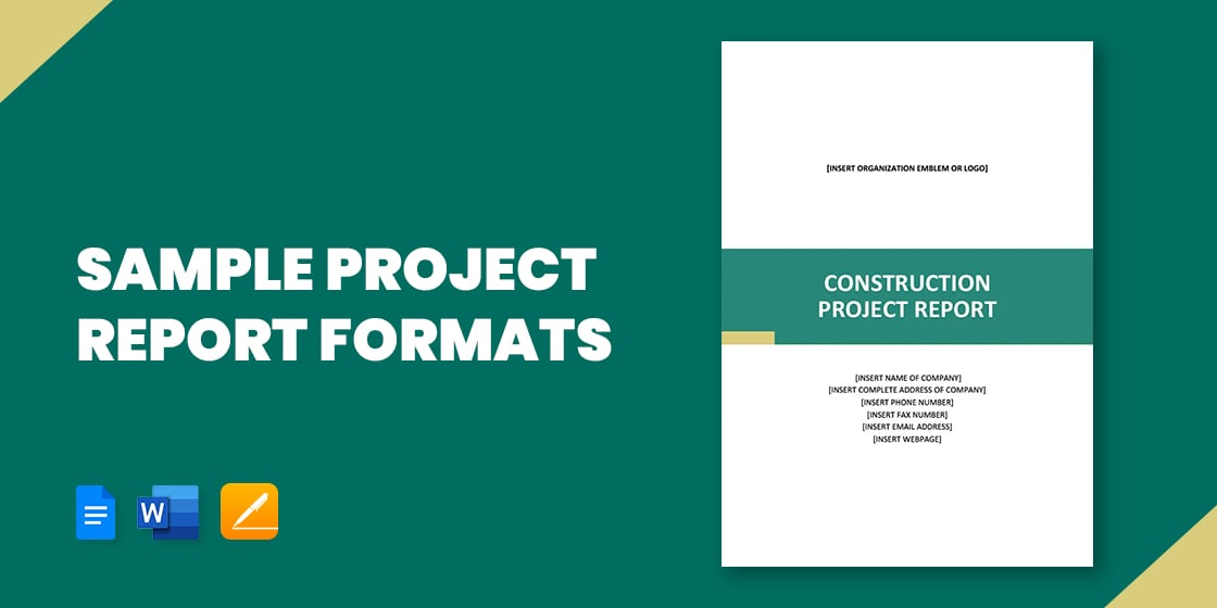 sample project report formats