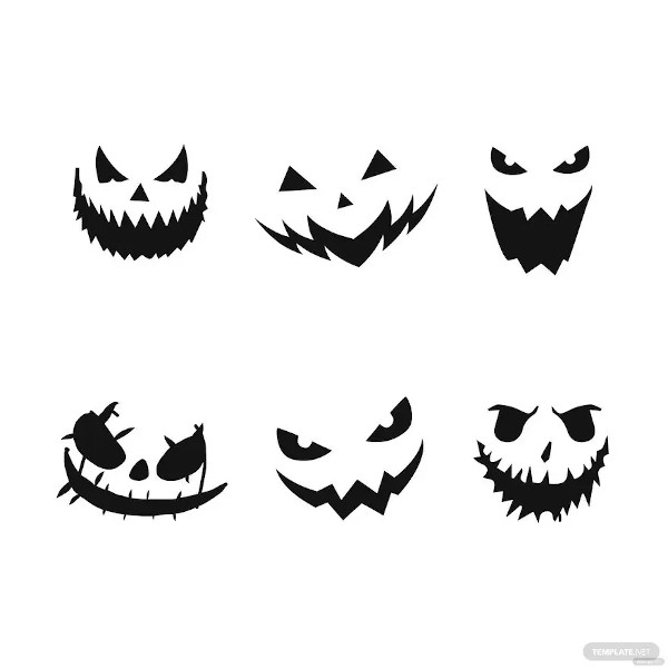 scary face vector