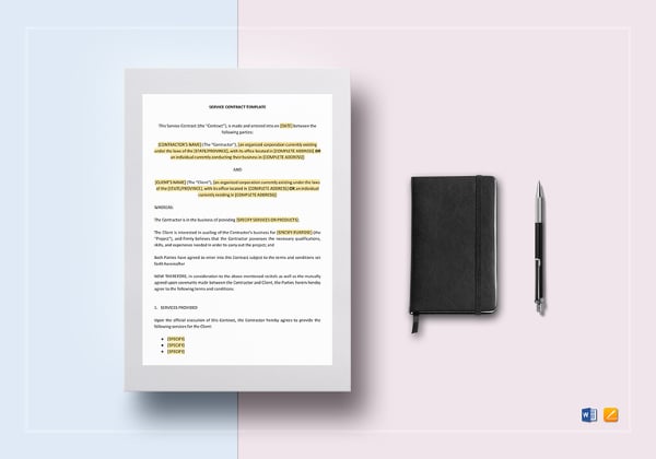 service contract template1