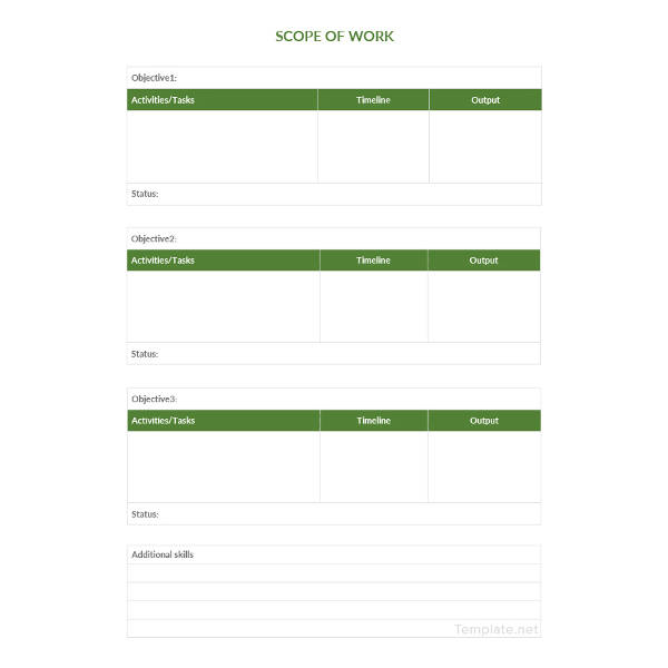 Scope Of Work Template 36 Free Word PDF Documents Download Free 