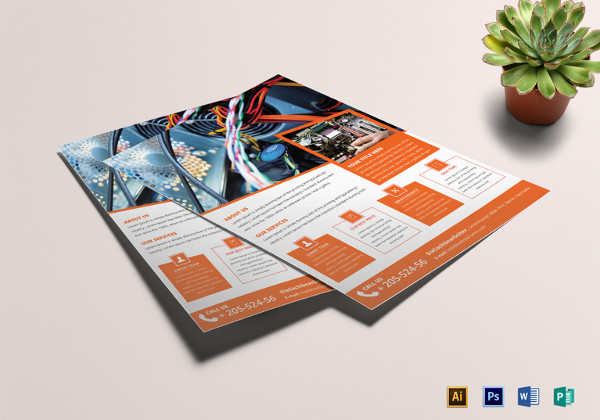 skilled computer repair flyer template