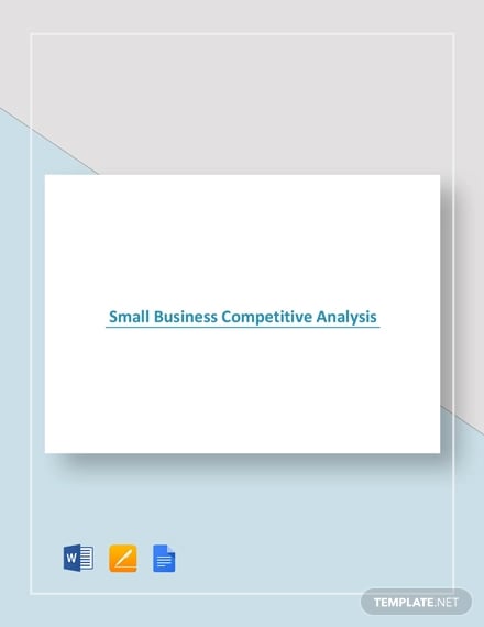 small business competitive analysis template