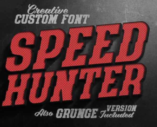 speedhunter custom font