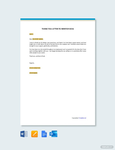 Thank You Letter To Boss - 14+ Free Word, PDF Documents Download