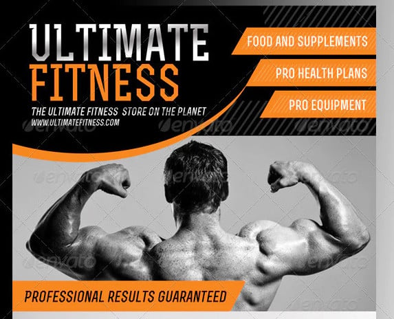 ultimate fitness or product flyer psd template 
