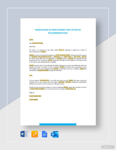 Letter of Recommendation For Employment - 13+ Free Word, PDF Documents ...