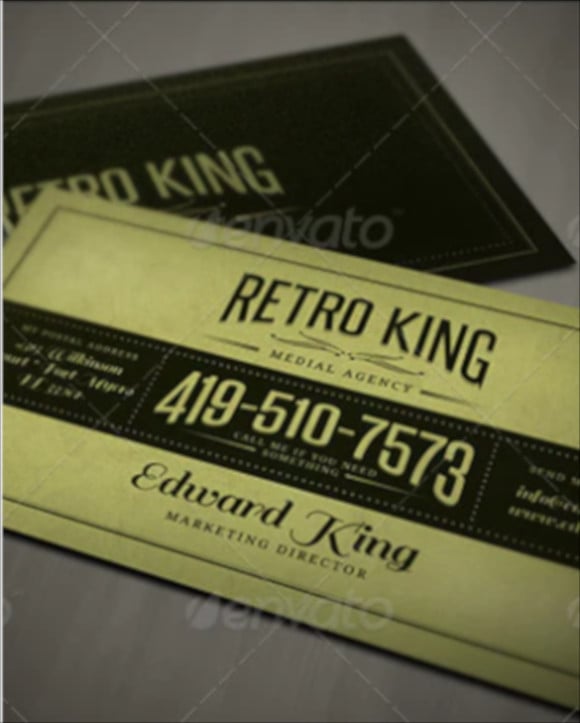 vintage style business card template