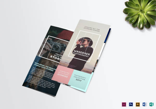 wanderer photography brochure template