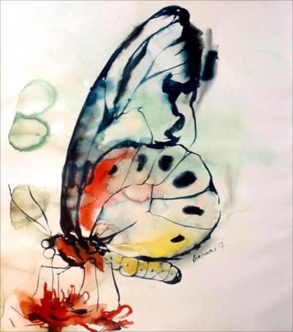 watercolor butterfly painting