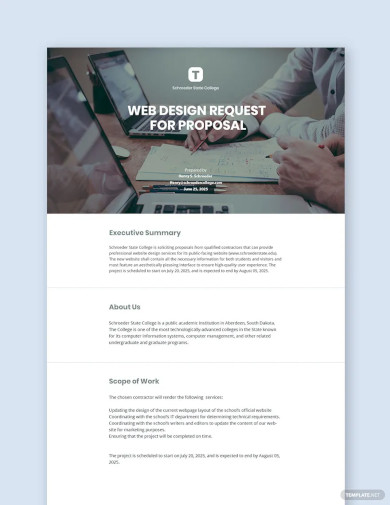 web design request for proposal template