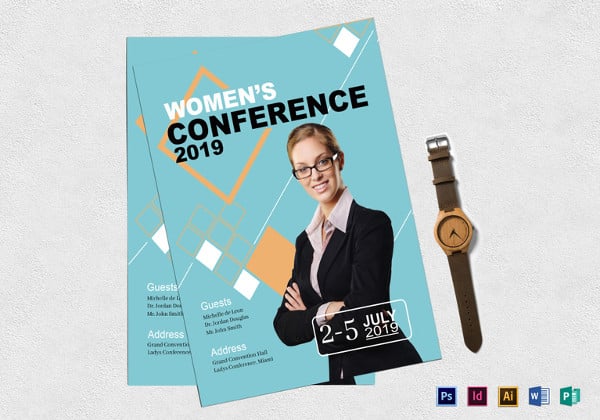 womens conference flyer template