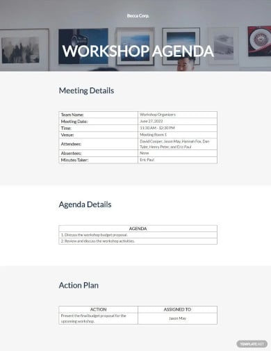 workshop agenda template
