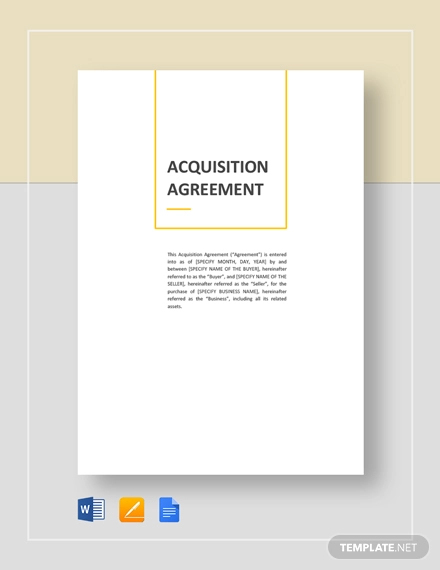 acquisiton agreement